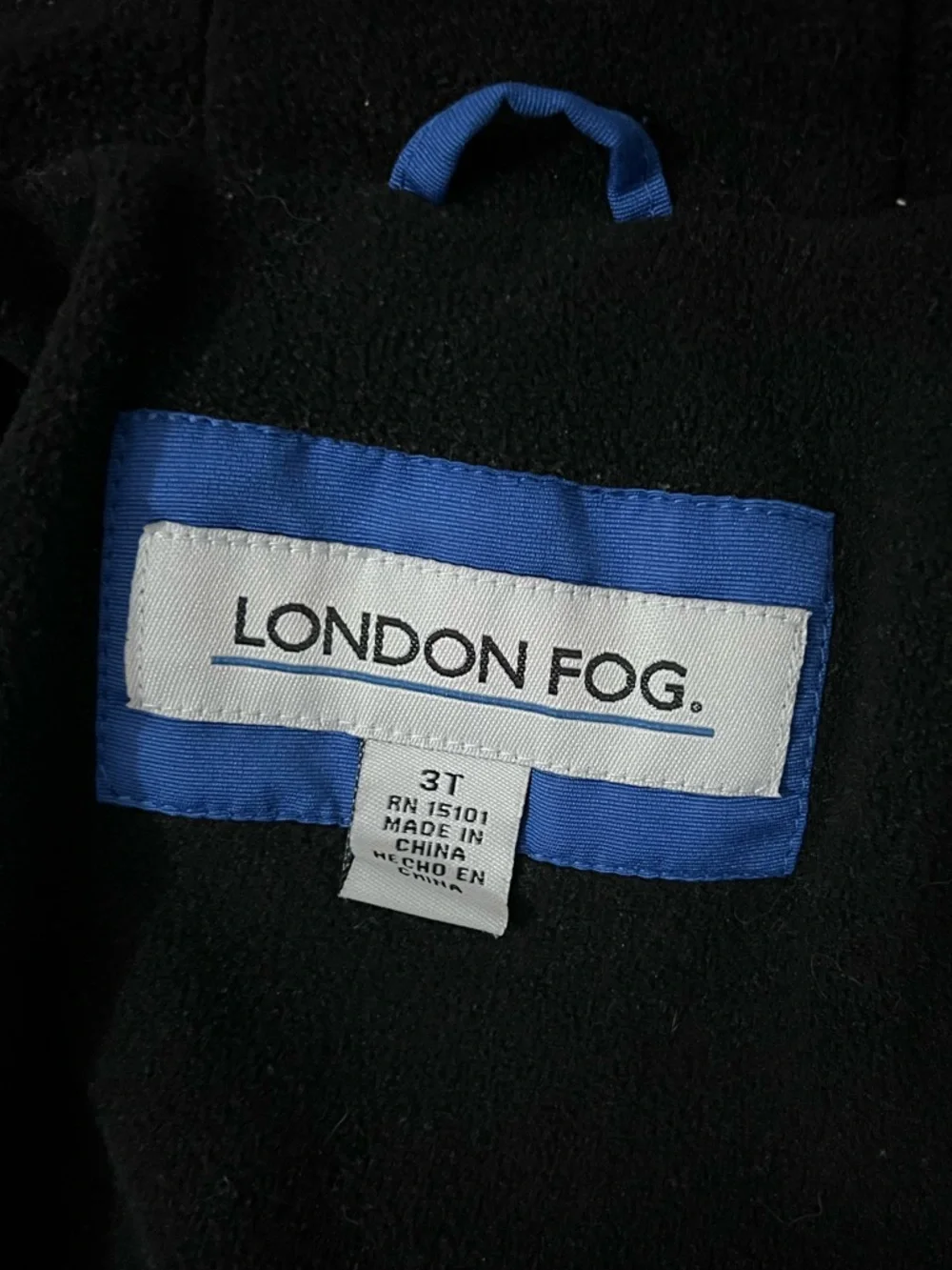 London Fog Boys Blue Hooded Full Zip Active Windbreaker Rain Jacket Coat 3T